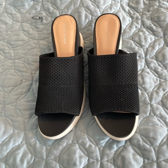 Alex Marie Stretch Knit Sock Cork Wedge Sandal Size 8 - Picture 1 of 8